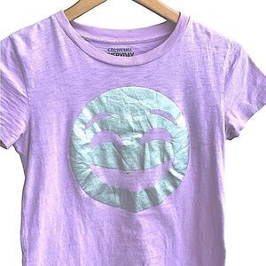 🌴 Crewcuts Lavender Smiley Face T-Shirt (Size 14)